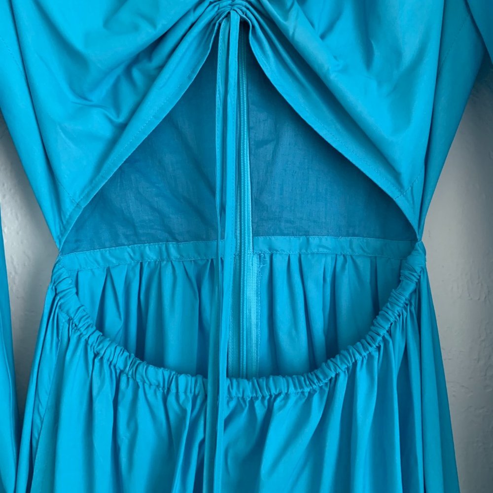SOLD NWT Staud Tangier Cutout Ruched Maxi Dress XS - Picture 9 of 15